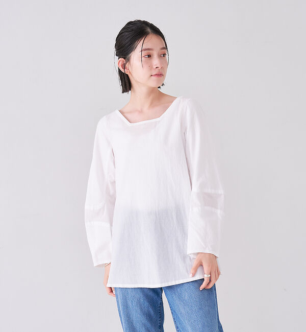 collex「オーガニックコットンサックブラウス」|シャツ・ブラウス|オフホワイト