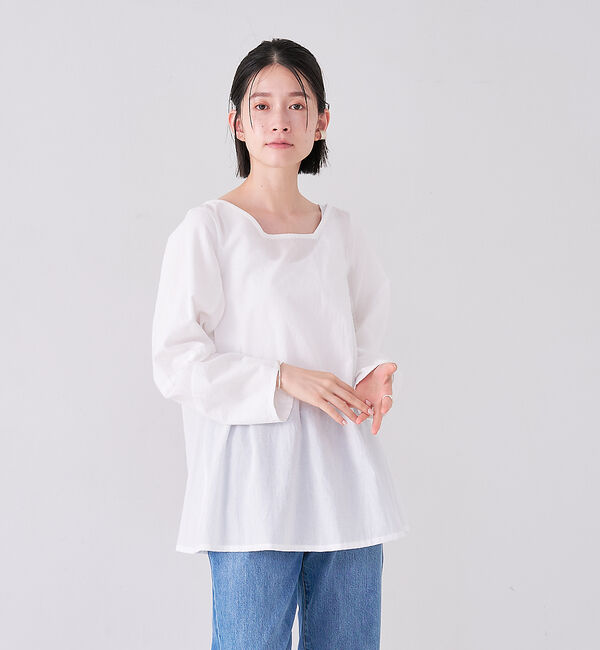 collex「オーガニックコットンサックブラウス」|シャツ・ブラウス|