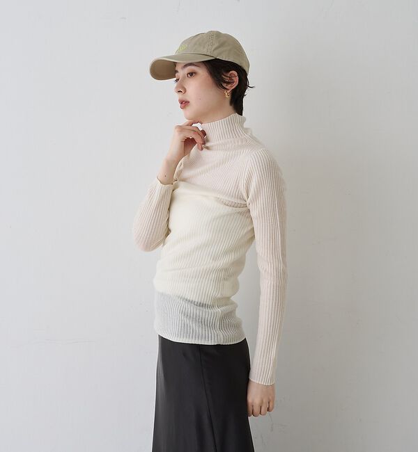 Rouge vif「防縮Wシアータートルリブニット」|ニット・セーター|