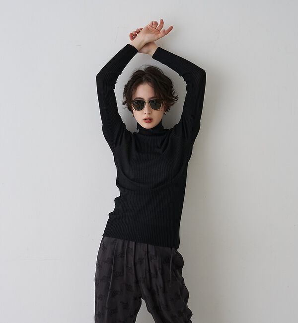 Rouge vif「防縮Wシアータートルリブニット」|ニット・セーター|