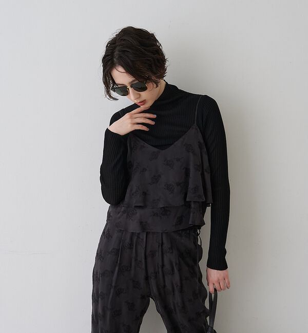 Rouge vif「防縮Wシアータートルリブニット」|ニット・セーター|