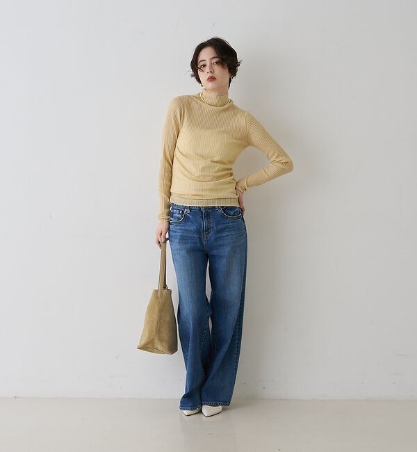 Rouge vif「防縮Wシアータートルリブニット」|ニット・セーター|