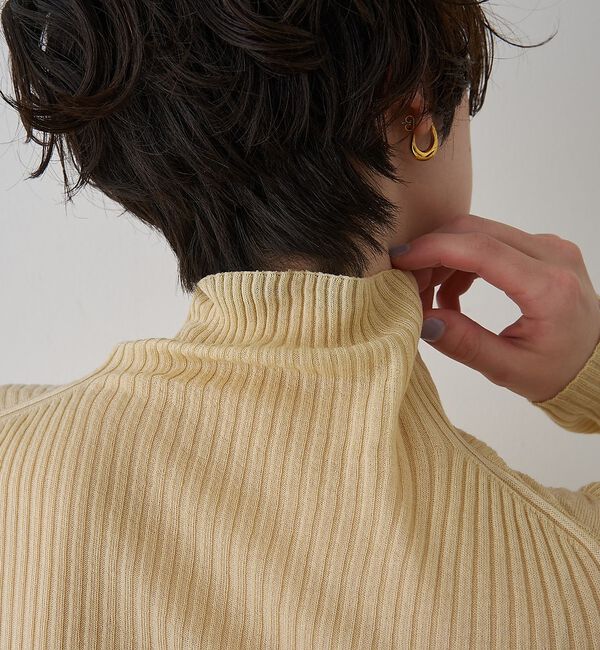 Rouge vif「防縮Wシアータートルリブニット」|ニット・セーター|