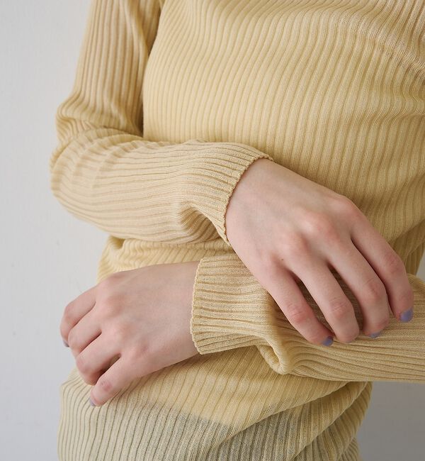 Rouge vif「防縮Wシアータートルリブニット」|ニット・セーター|