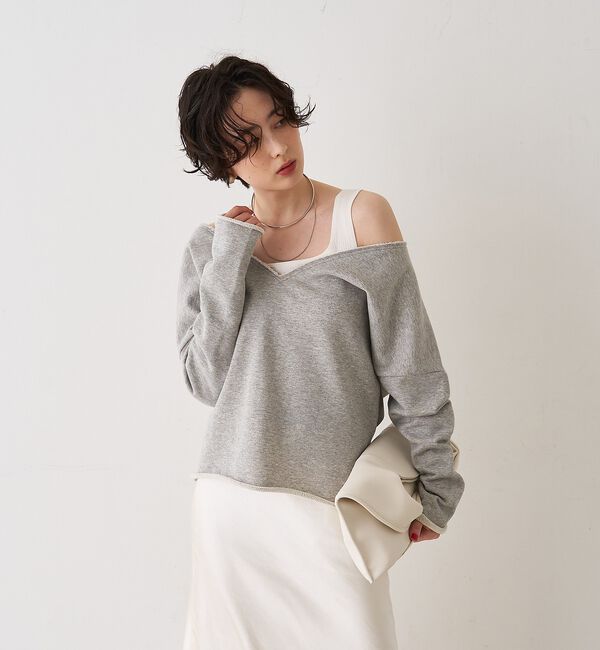 Rouge vif「裏毛Vネックスウェットプルオーバー【予約】」|スウェット・ジャージ|