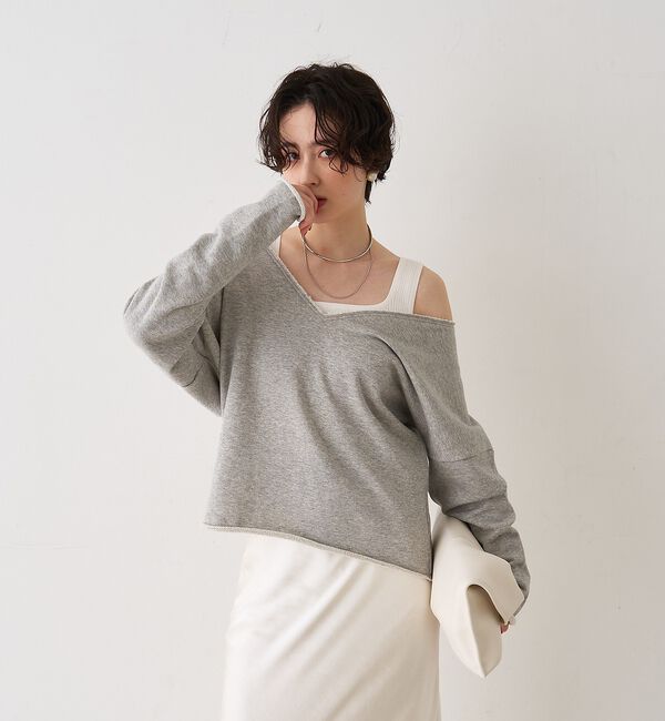 Rouge vif「裏毛Vネックスウェットプルオーバー【予約】」|スウェット・ジャージ|