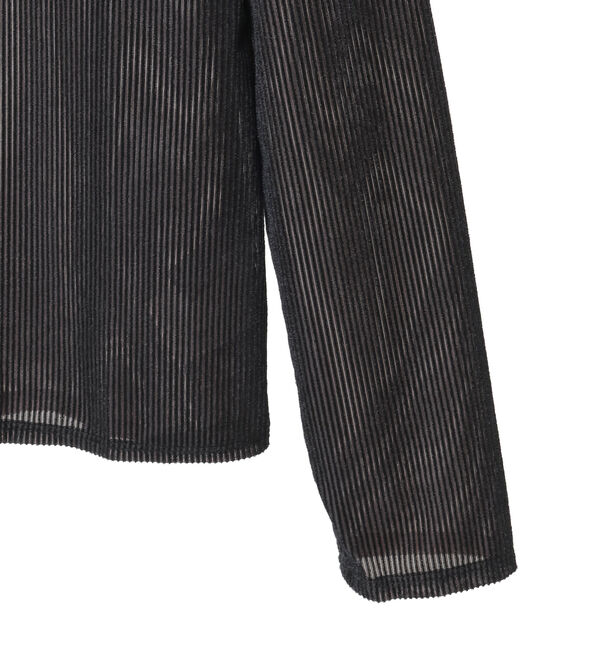 TIARA「シアーベロアリブトップス」|Tシャツ・カットソー|