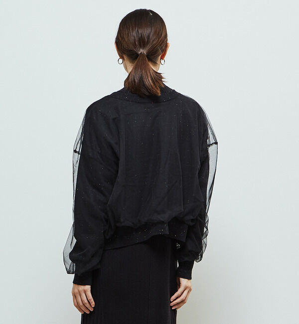 Soffitto「チュールドッキング3WAYカーディガン」|カーディガン|