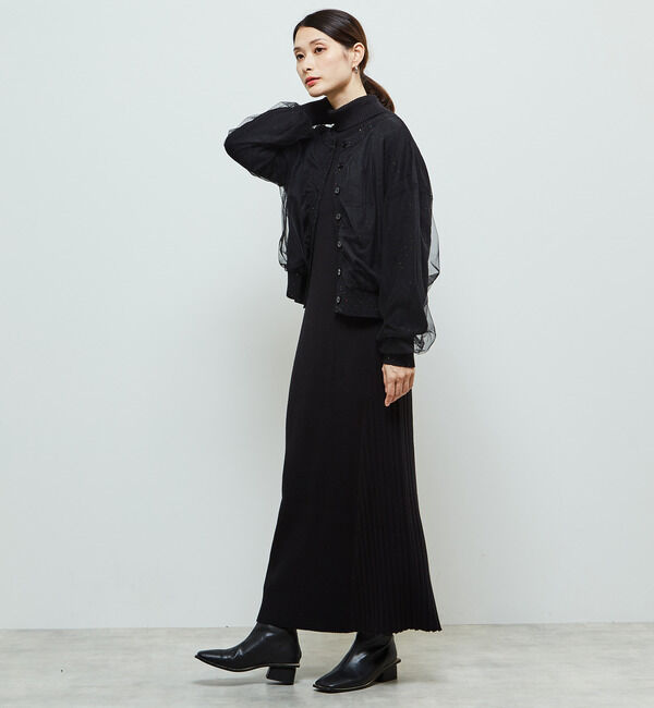 Soffitto「チュールドッキング3WAYカーディガン」|カーディガン|