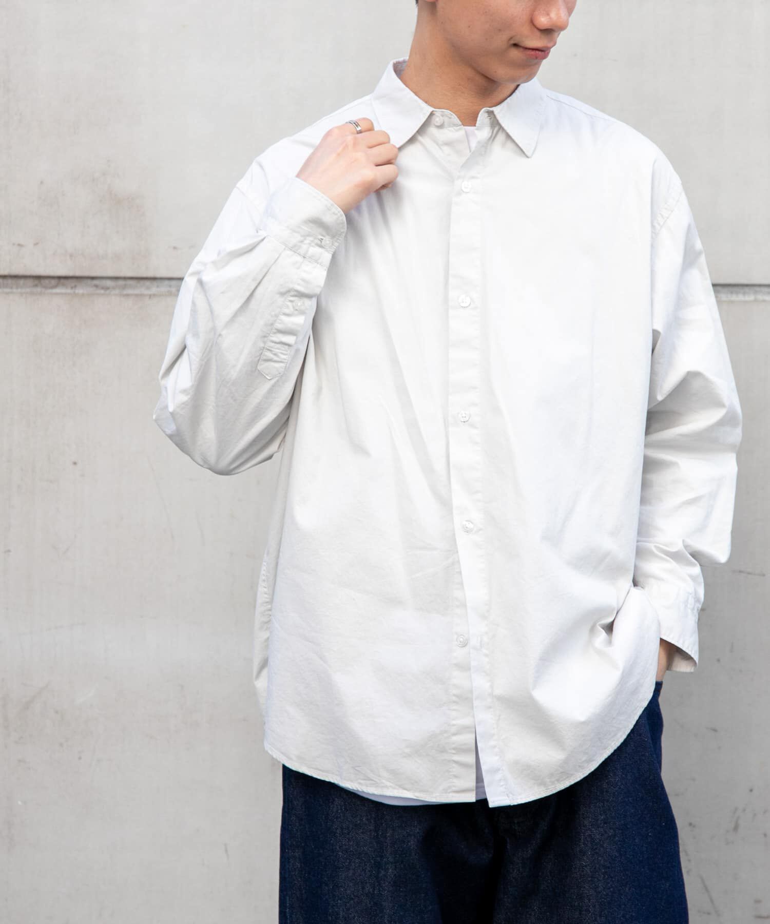 URBAN RESEARCH DOORS「FORK&SPOON　ガーメントダイロングスリーブシャツ」|シャツ・ブラウス|