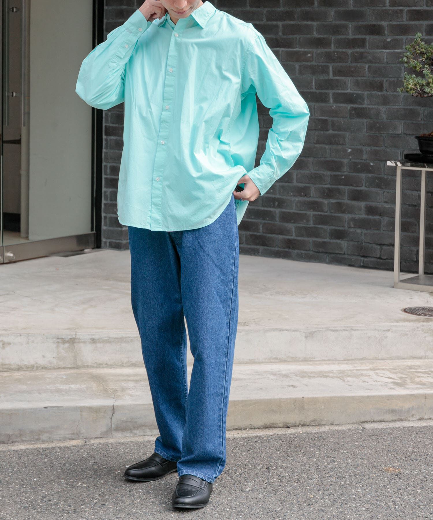 URBAN RESEARCH DOORS「FORK&SPOON　ガーメントダイロングスリーブシャツ」|シャツ・ブラウス|