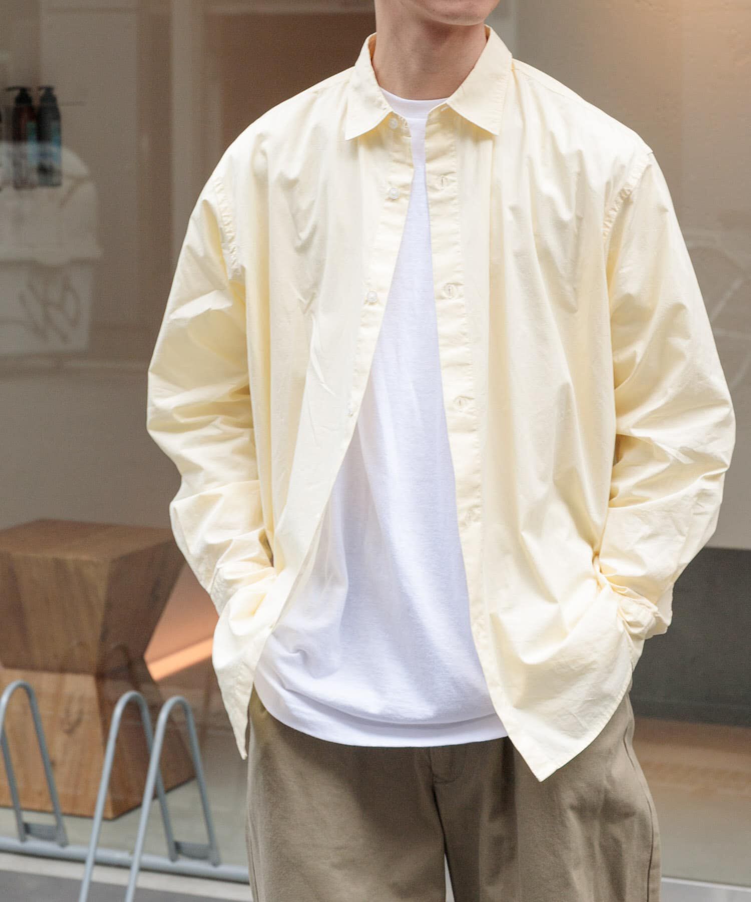 URBAN RESEARCH DOORS「FORK&SPOON　ガーメントダイロングスリーブシャツ」|シャツ・ブラウス|