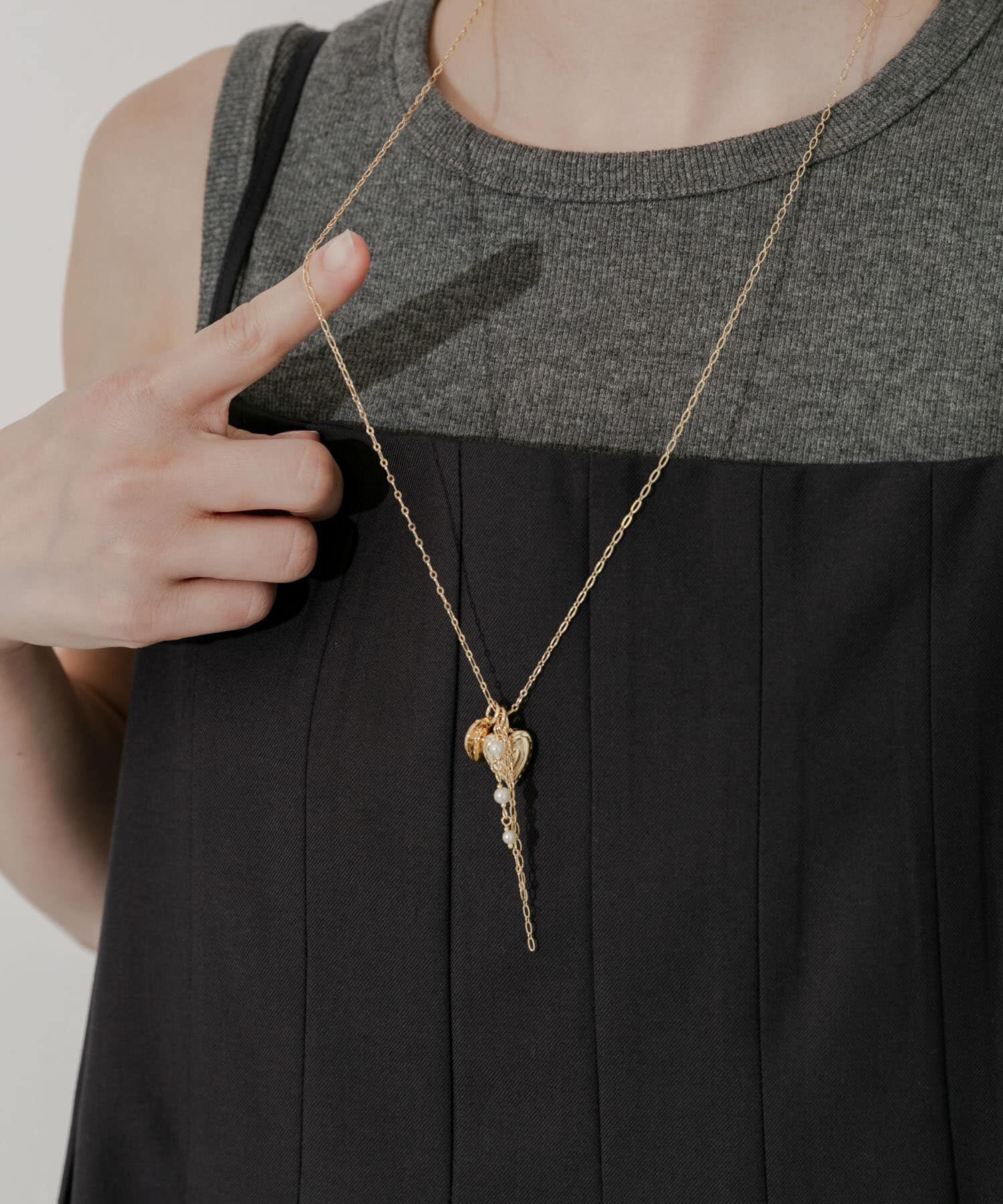 SMELLY「パールモチーフマルチWAYスライドネックレス」|ネックレス|