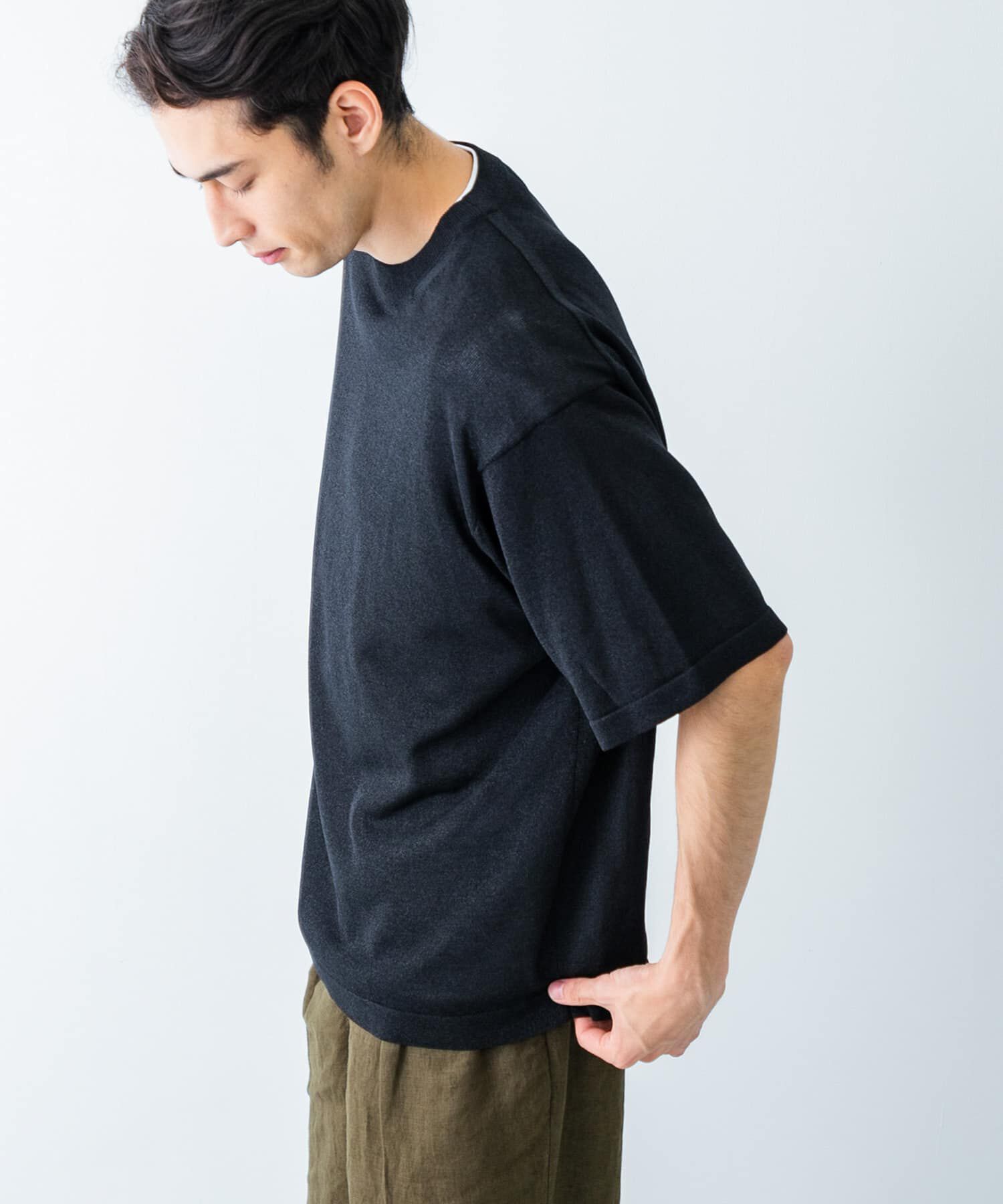 URBAN RESEARCH「『別注』crepuscule&times;UR　Washi Knit Short-Sleeve T-shirts」|ニット・セーター|