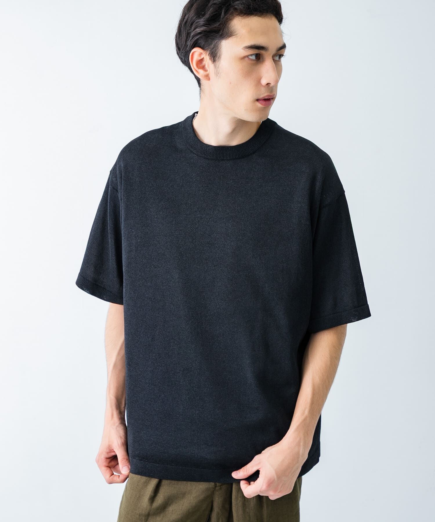 URBAN RESEARCH「『別注』crepuscule&times;UR　Washi Knit Short-Sleeve T-shirts」|ニット・セーター|