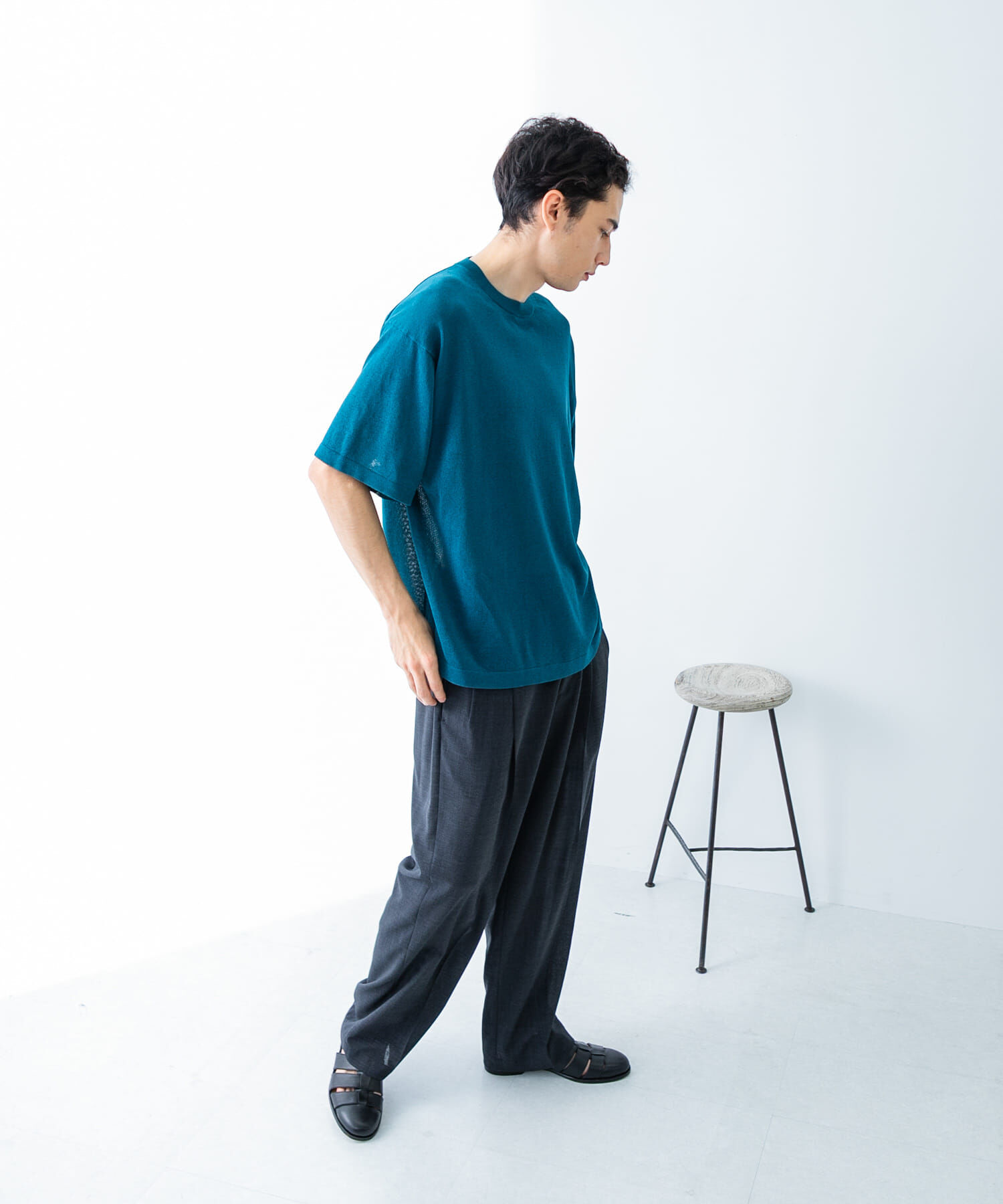 URBAN RESEARCH「『別注』crepuscule&times;UR　Washi Knit Short-Sleeve T-shirts」|ニット・セーター|