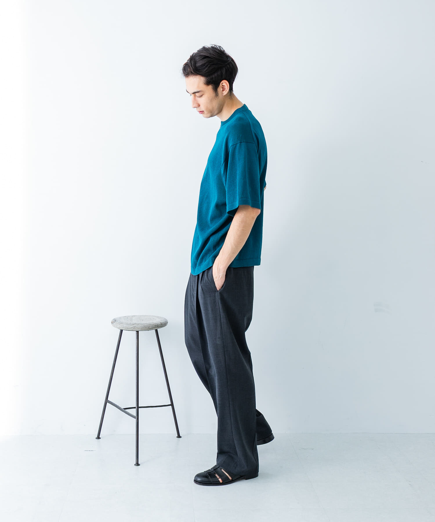 URBAN RESEARCH「『別注』crepuscule&times;UR　Washi Knit Short-Sleeve T-shirts」|ニット・セーター|