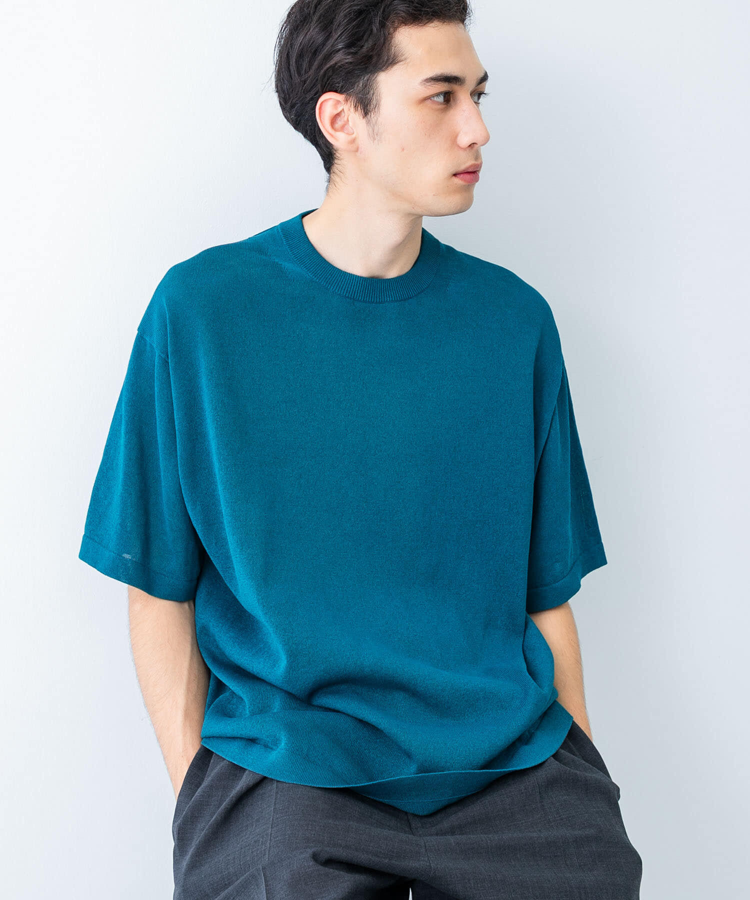 URBAN RESEARCH「『別注』crepuscule&times;UR　Washi Knit Short-Sleeve T-shirts」|ニット・セーター|