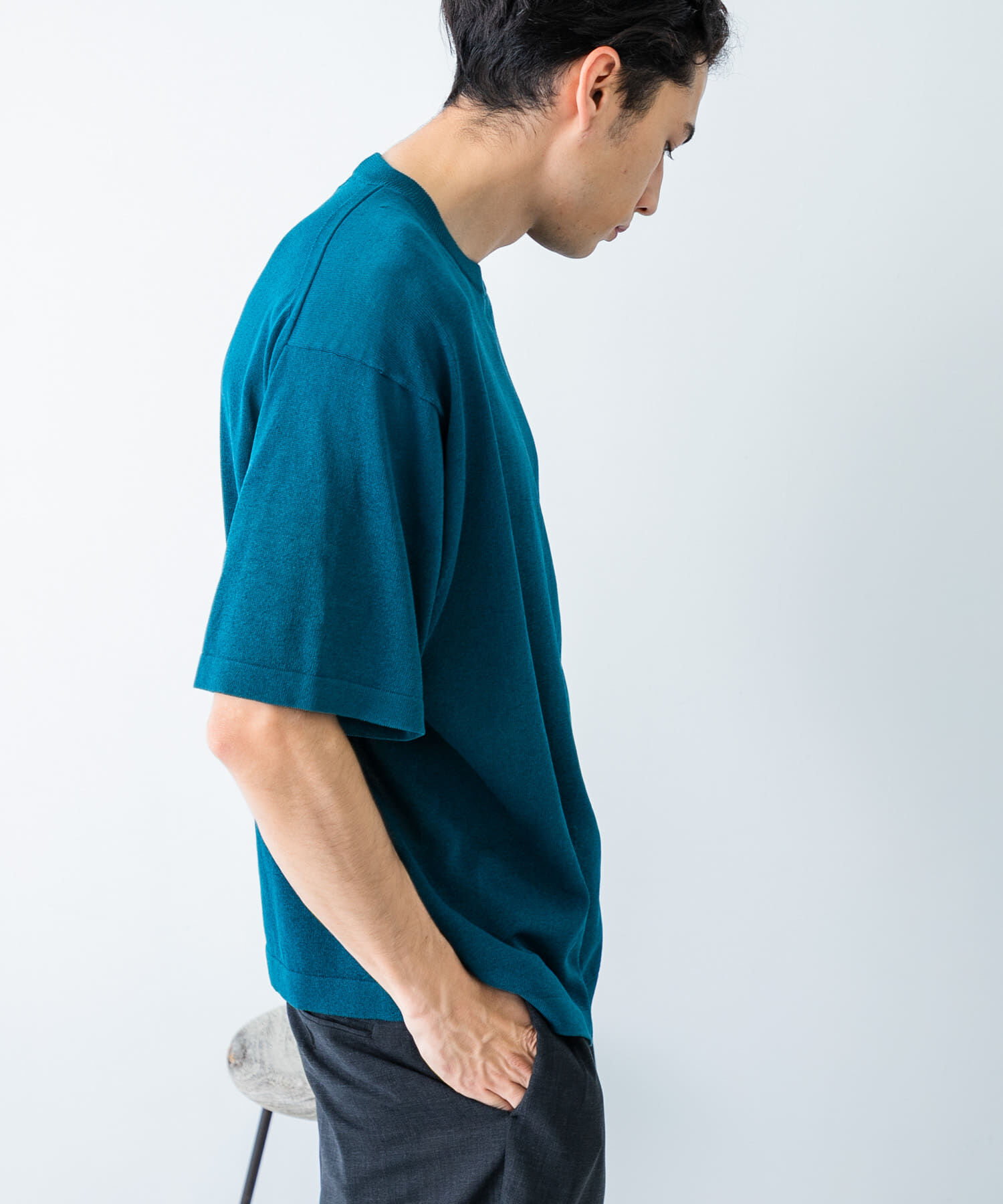 URBAN RESEARCH「『別注』crepuscule&times;UR　Washi Knit Short-Sleeve T-shirts」|ニット・セーター|