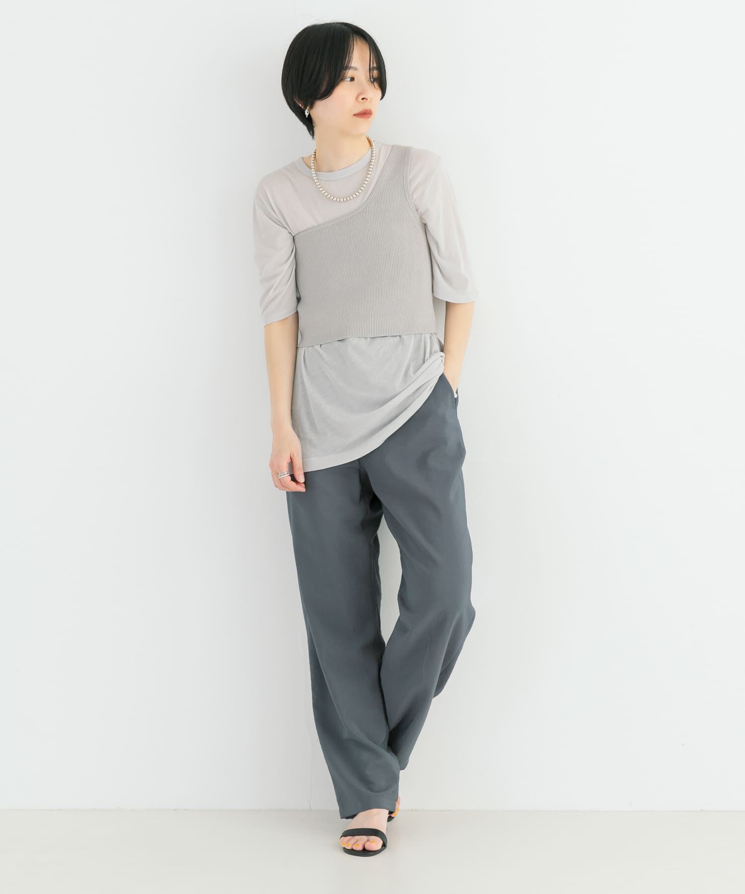 URBAN RESEARCH「ワンショルダーニットベスト」|ニット・セーター|