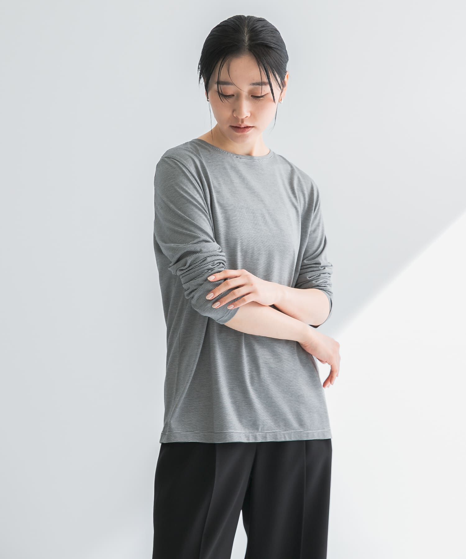 URBAN RESEARCH「テンセルコットンボーダーカットソー」|Tシャツ・カットソー|