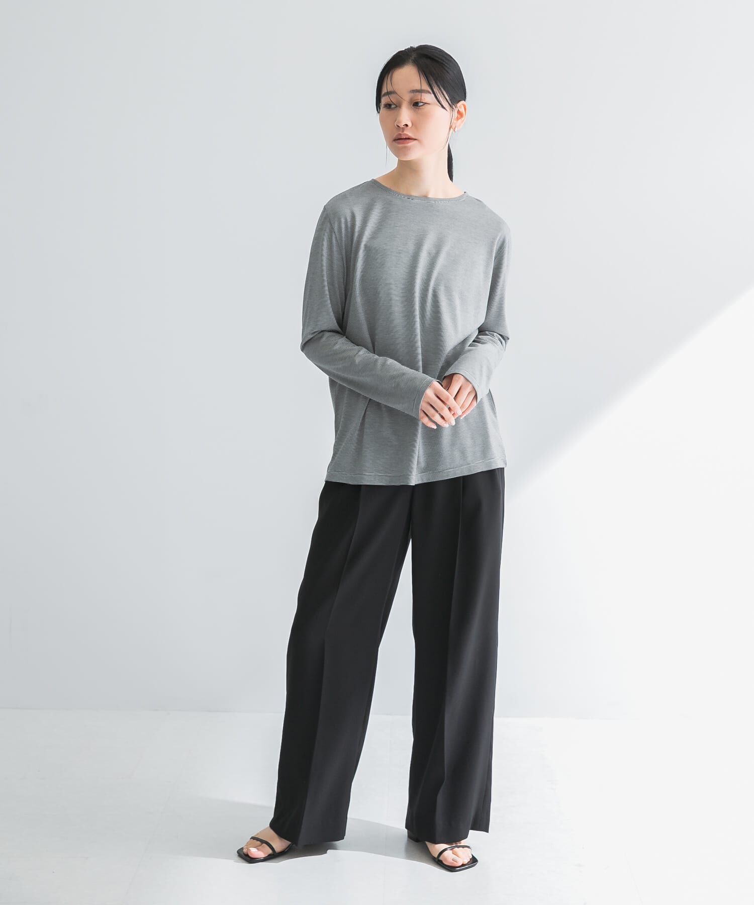 URBAN RESEARCH「テンセルコットンボーダーカットソー」|Tシャツ・カットソー|