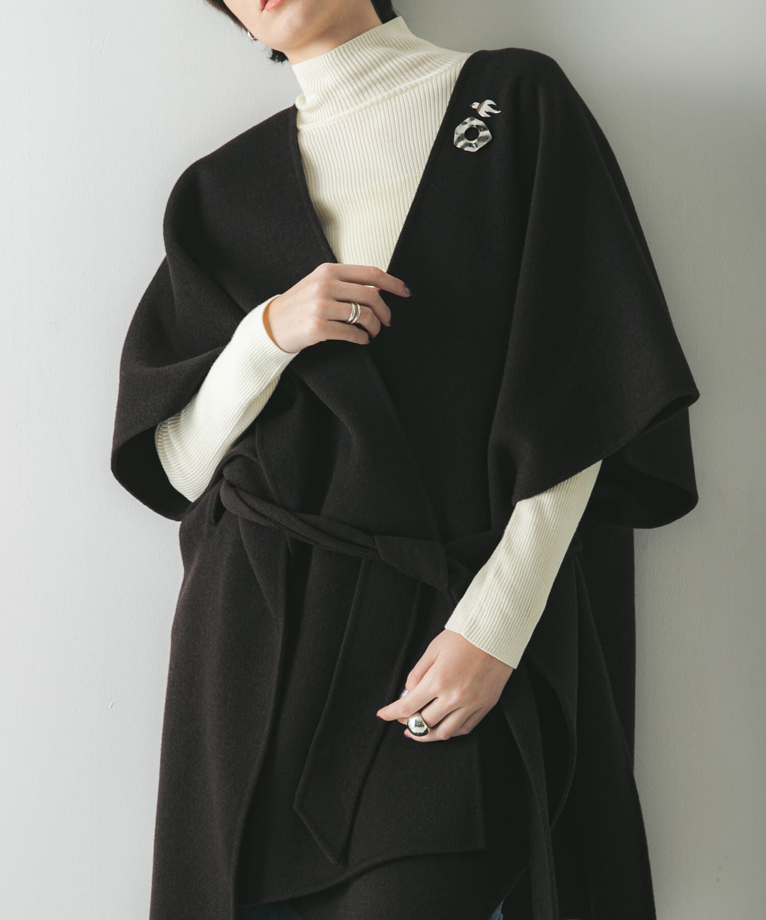 URBAN RESEARCH「ウールカシミヤリバーポンチョ」|ポンチョ・ケープ|