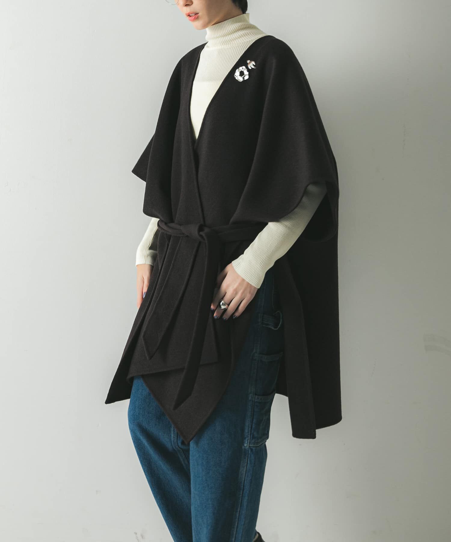 URBAN RESEARCH「ウールカシミヤリバーポンチョ」|ポンチョ・ケープ|