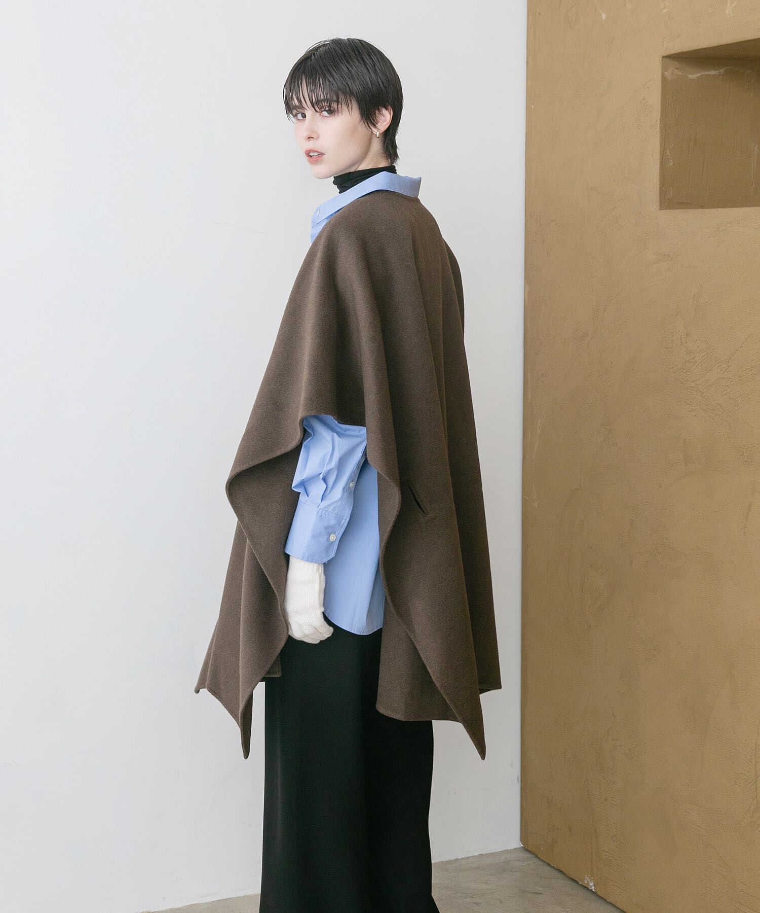 URBAN RESEARCH「ウールカシミヤリバーポンチョ」|ポンチョ・ケープ|