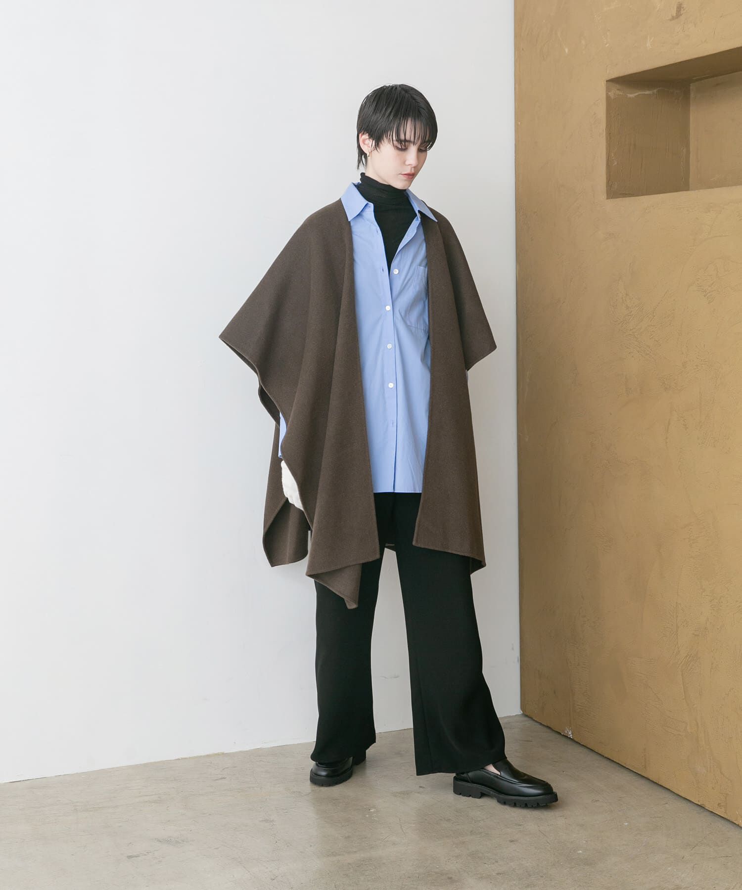 URBAN RESEARCH「ウールカシミヤリバーポンチョ」|ポンチョ・ケープ|