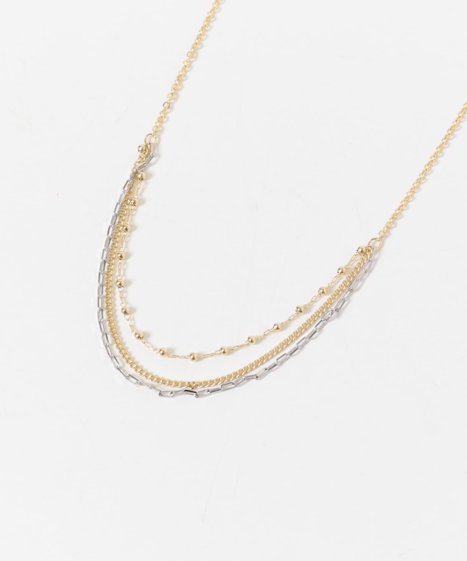 SMELLY「コンビメッキトリプルチェーンネックレス」|ネックレス|