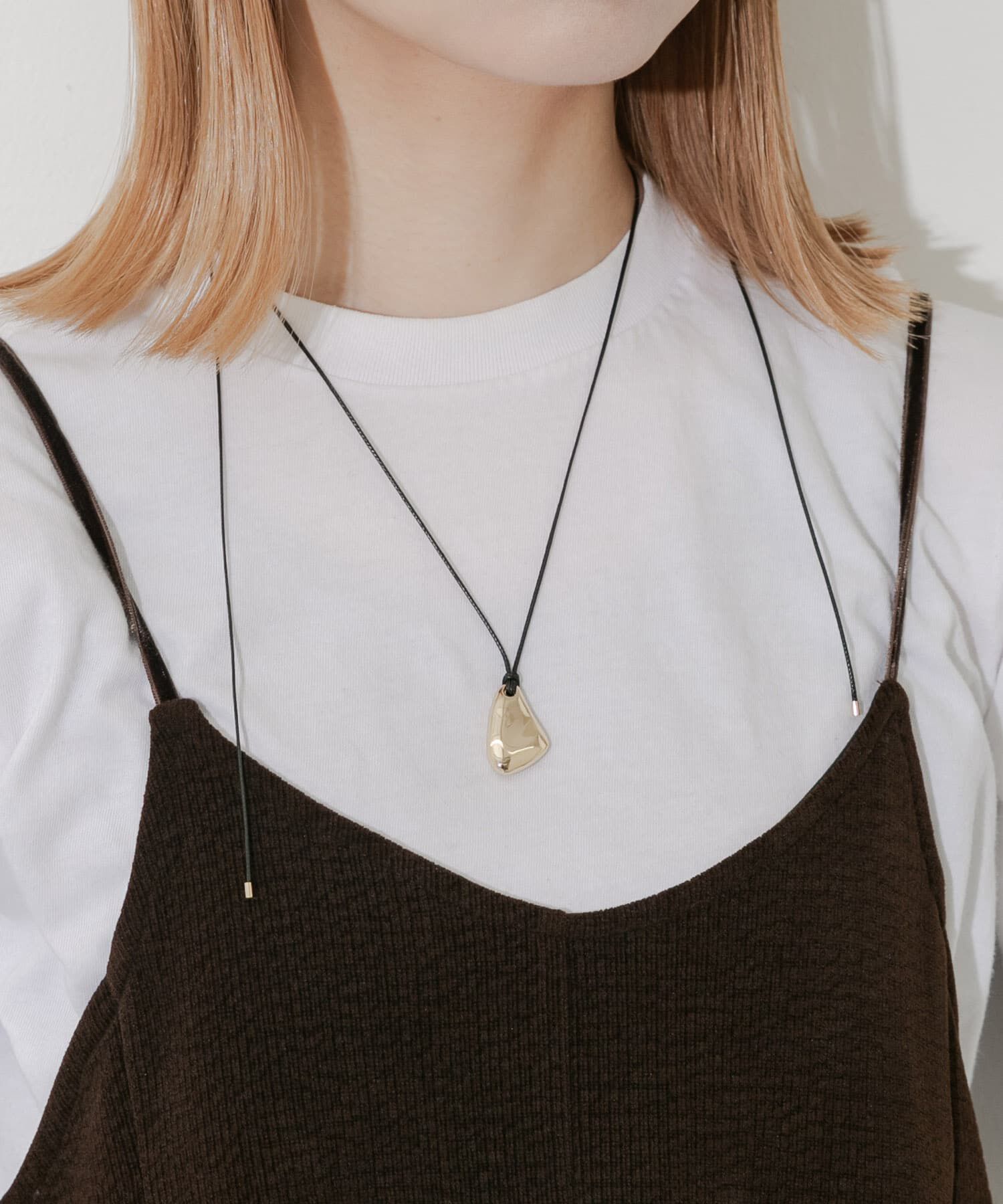 SMELLY「ニュアンスメタルトップコードネックレス」|ネックレス|