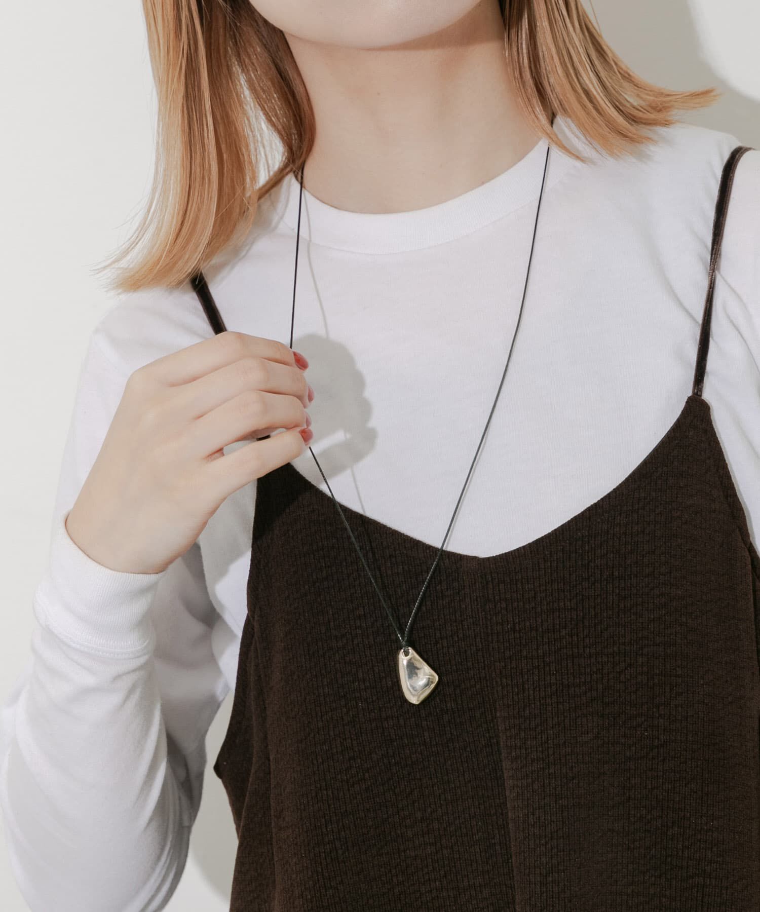 SMELLY「ニュアンスメタルトップコードネックレス」|ネックレス|