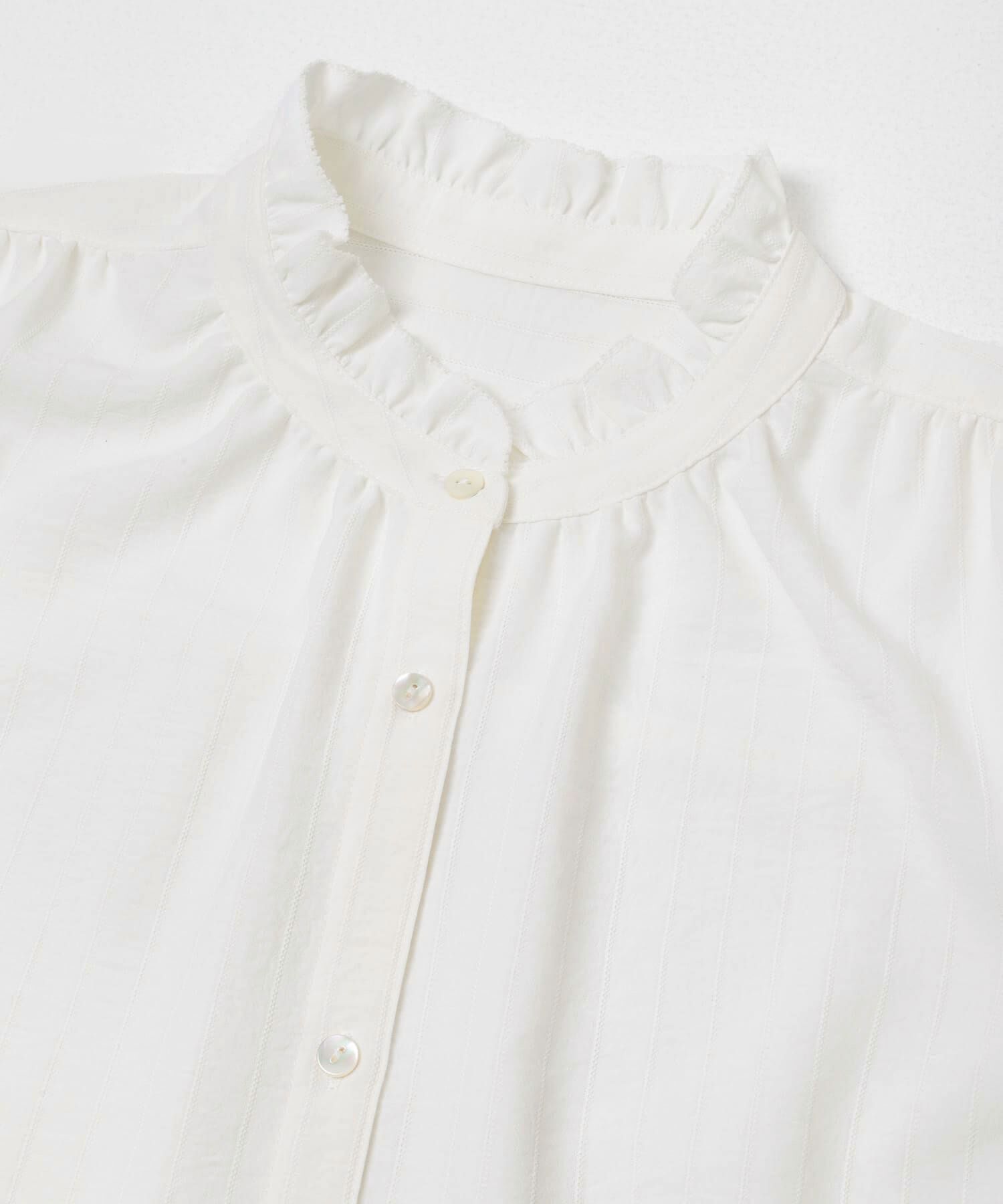 URBAN RESEARCH「ドビーストライプフリルブラウス」|シャツ・ブラウス|