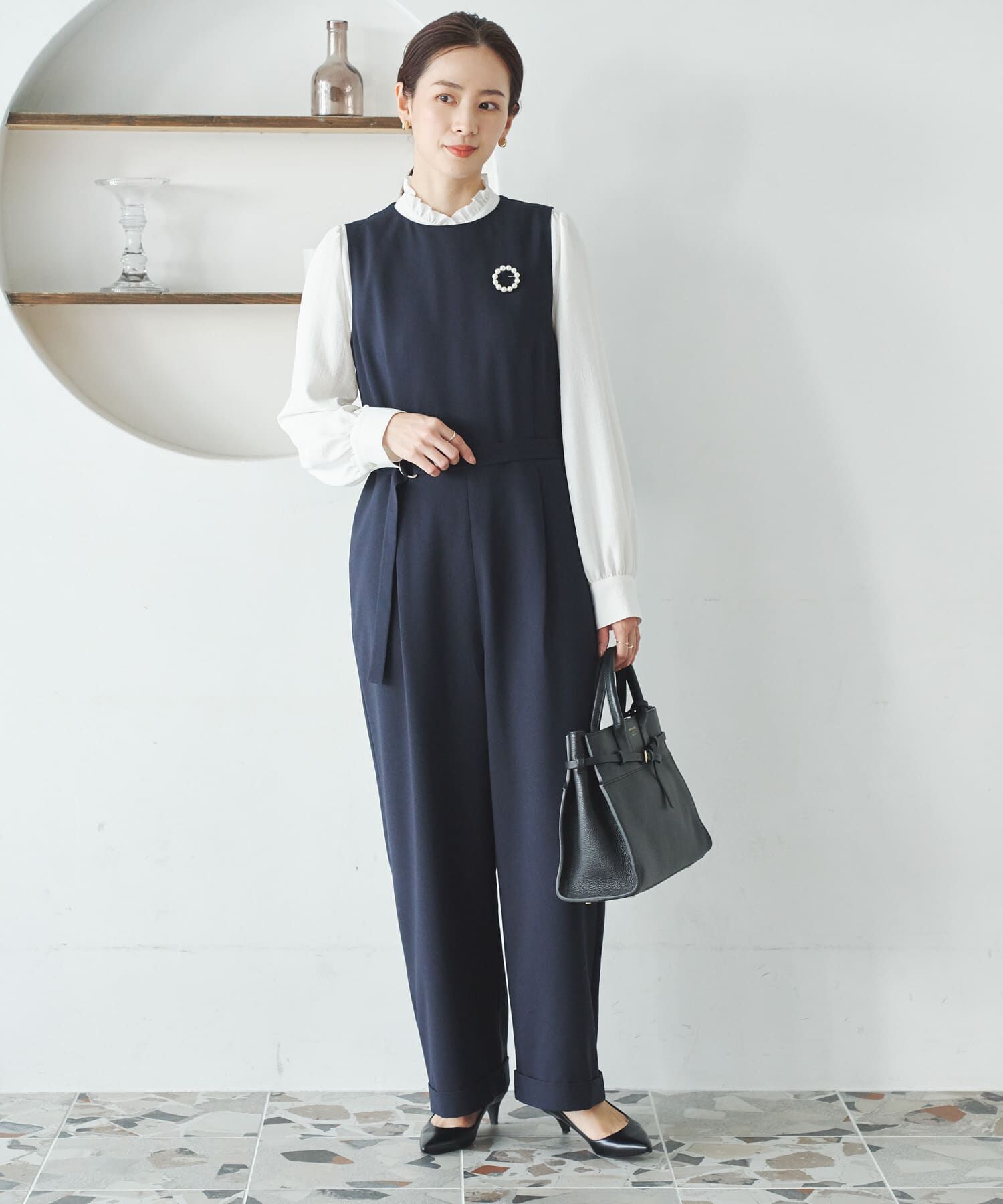 URBAN RESEARCH「ドビーストライプフリルブラウス」|シャツ・ブラウス|