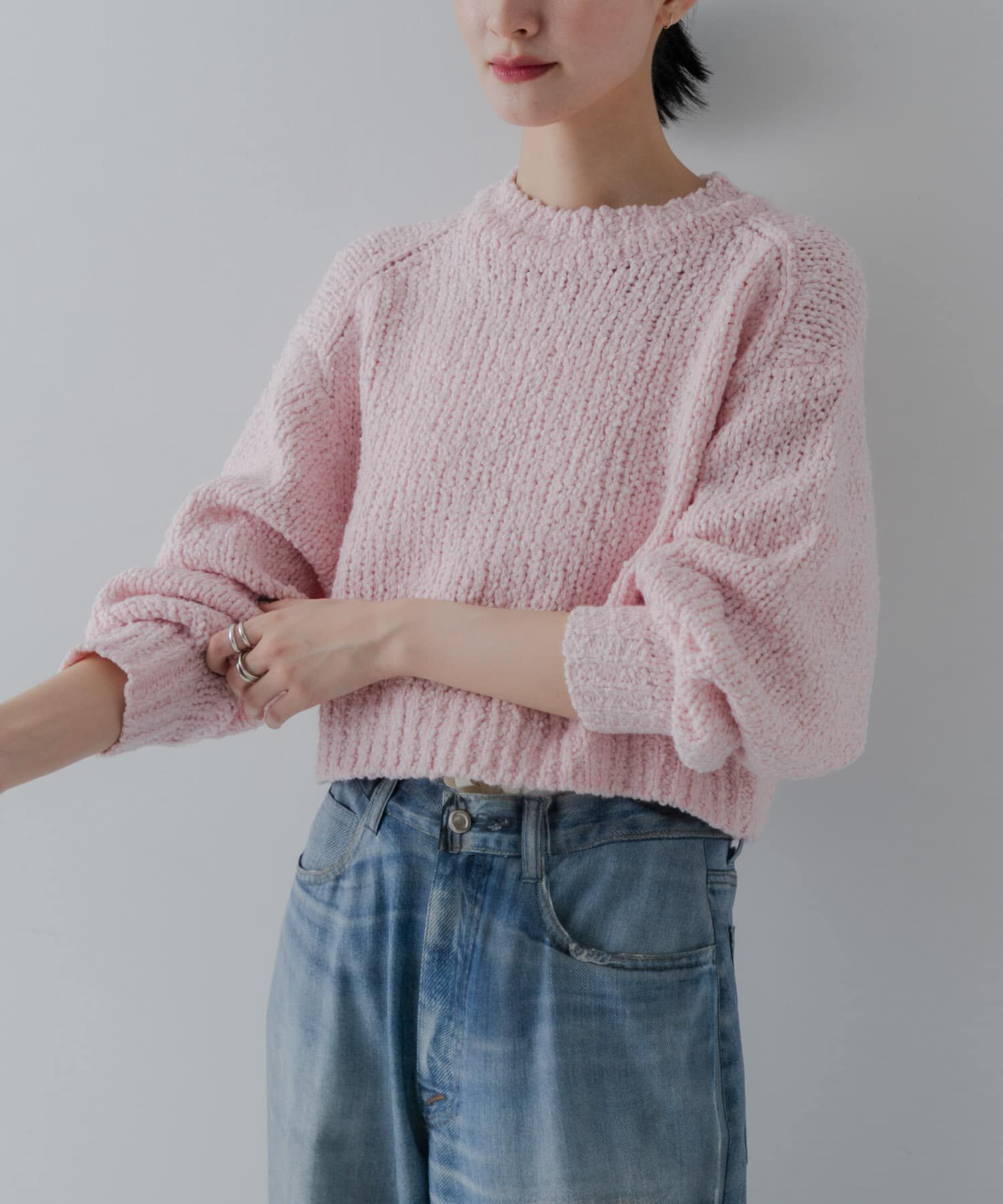 URBAN RESEARCH「バルキーブークレニット」|ニット・セーター|ピンク