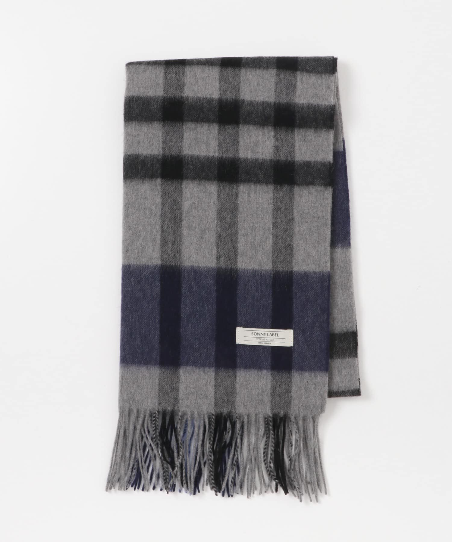 Sonny Label 「ウールカシミヤチェックワイドマフラー」|マフラー|