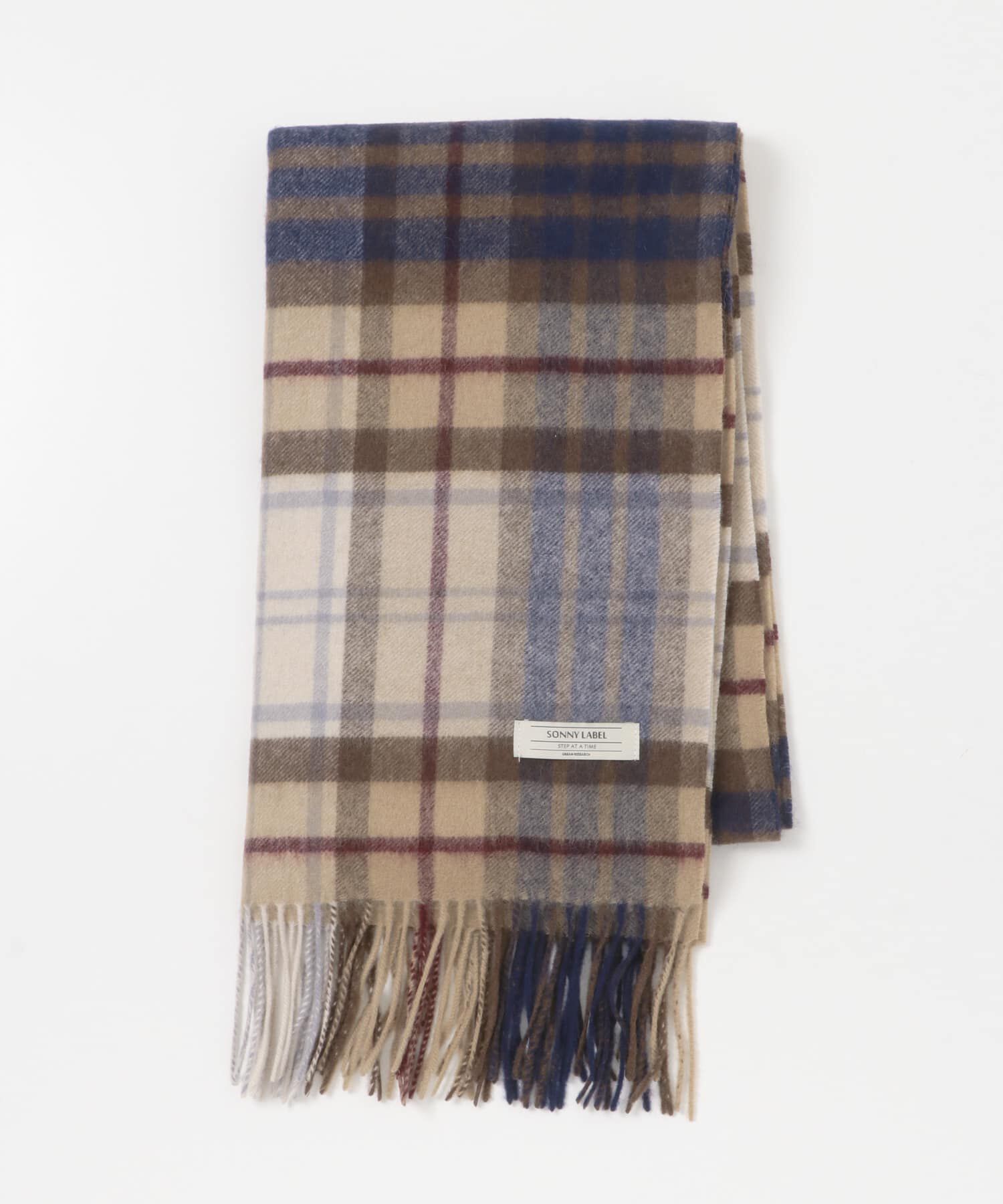 Sonny Label 「ウールカシミヤチェックワイドマフラー」|マフラー|