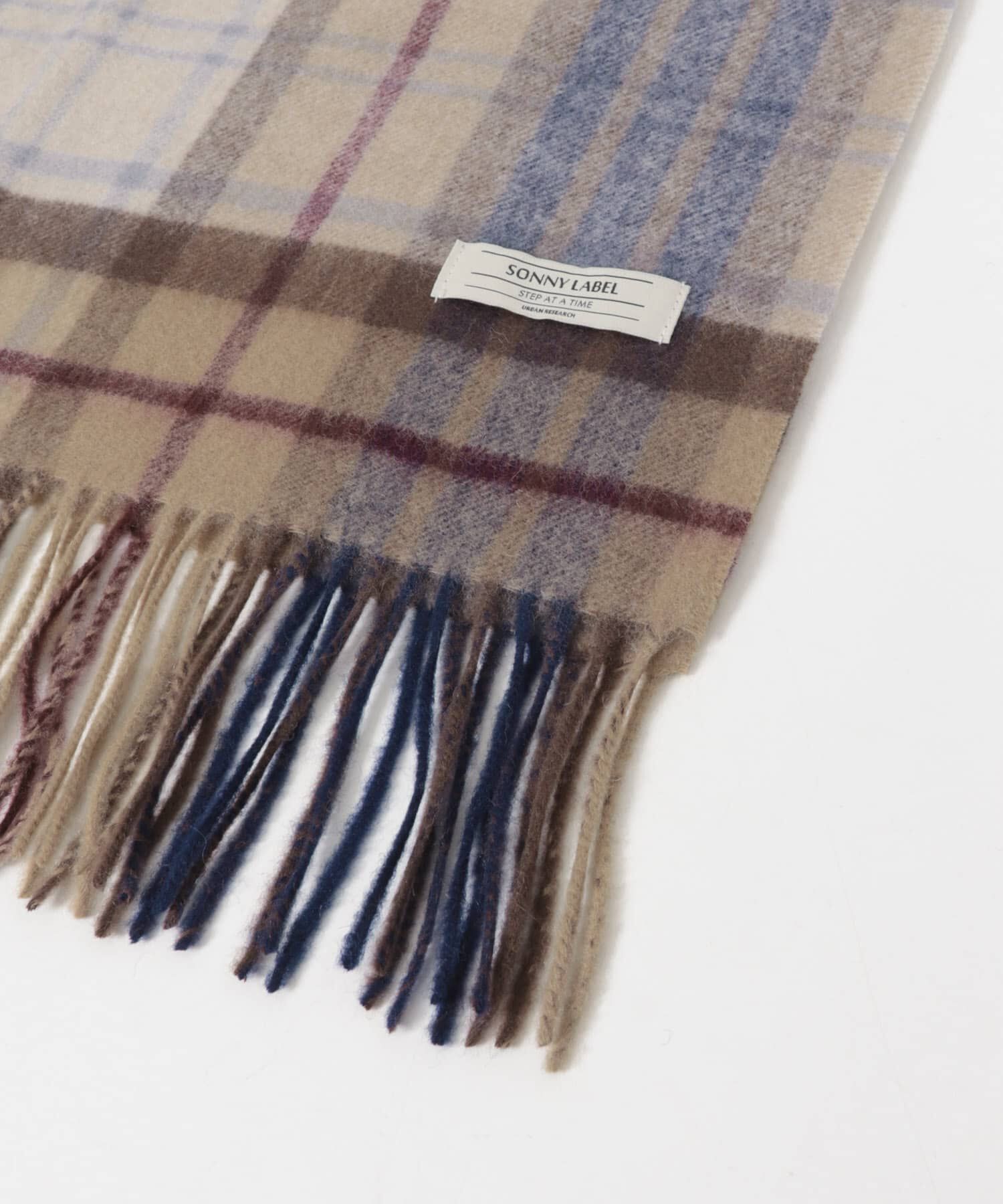 Sonny Label 「ウールカシミヤチェックワイドマフラー」|マフラー|