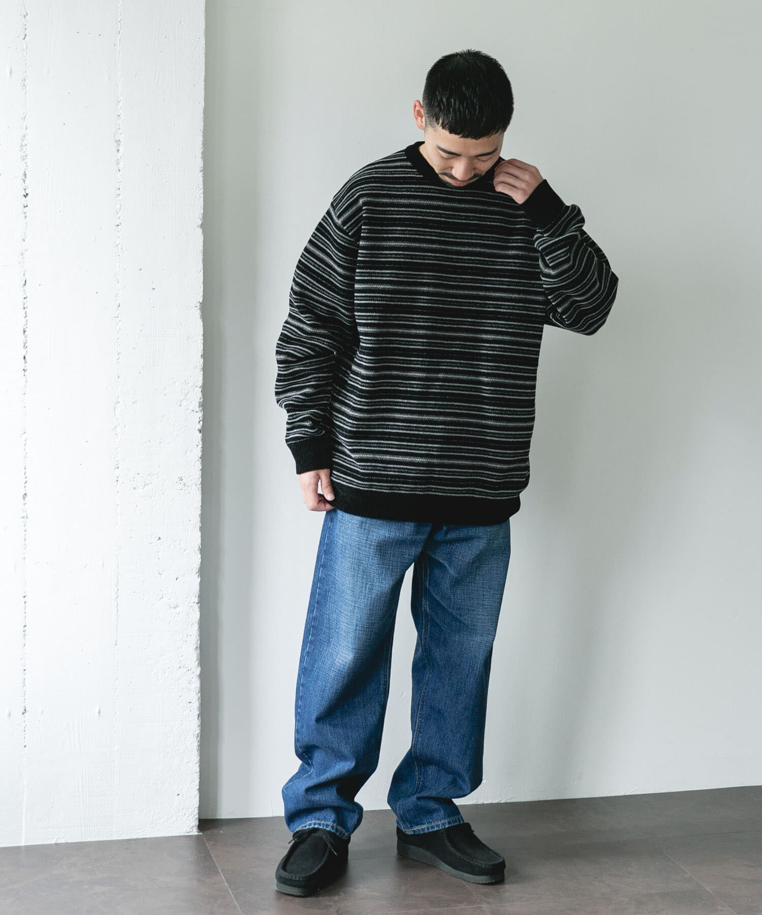 URBAN RESEARCH DOORS「モールマルチボーダーニット」|ニット・セーター|