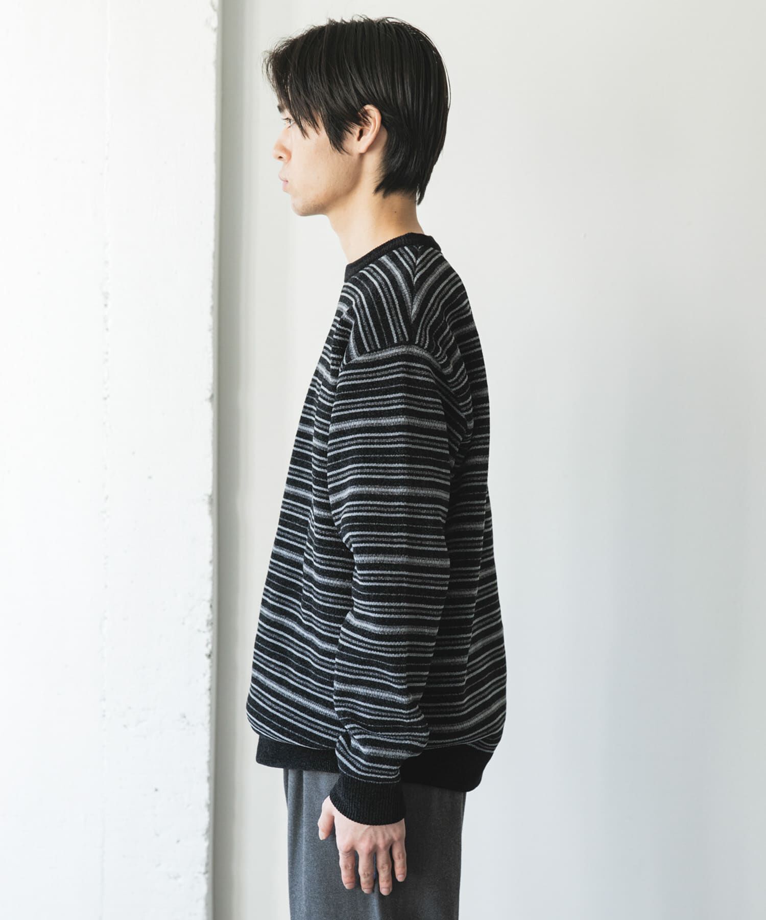 URBAN RESEARCH DOORS「モールマルチボーダーニット」|ニット・セーター|