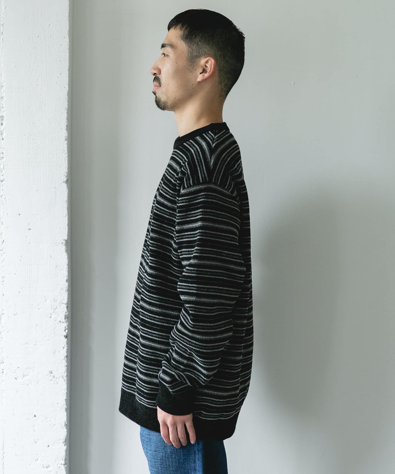 URBAN RESEARCH DOORS「モールマルチボーダーニット」|ニット・セーター|