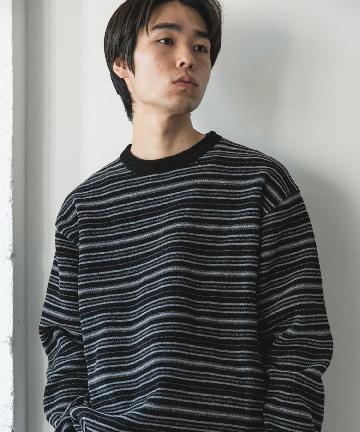 URBAN RESEARCH DOORS「モールマルチボーダーニット」|ニット・セーター|