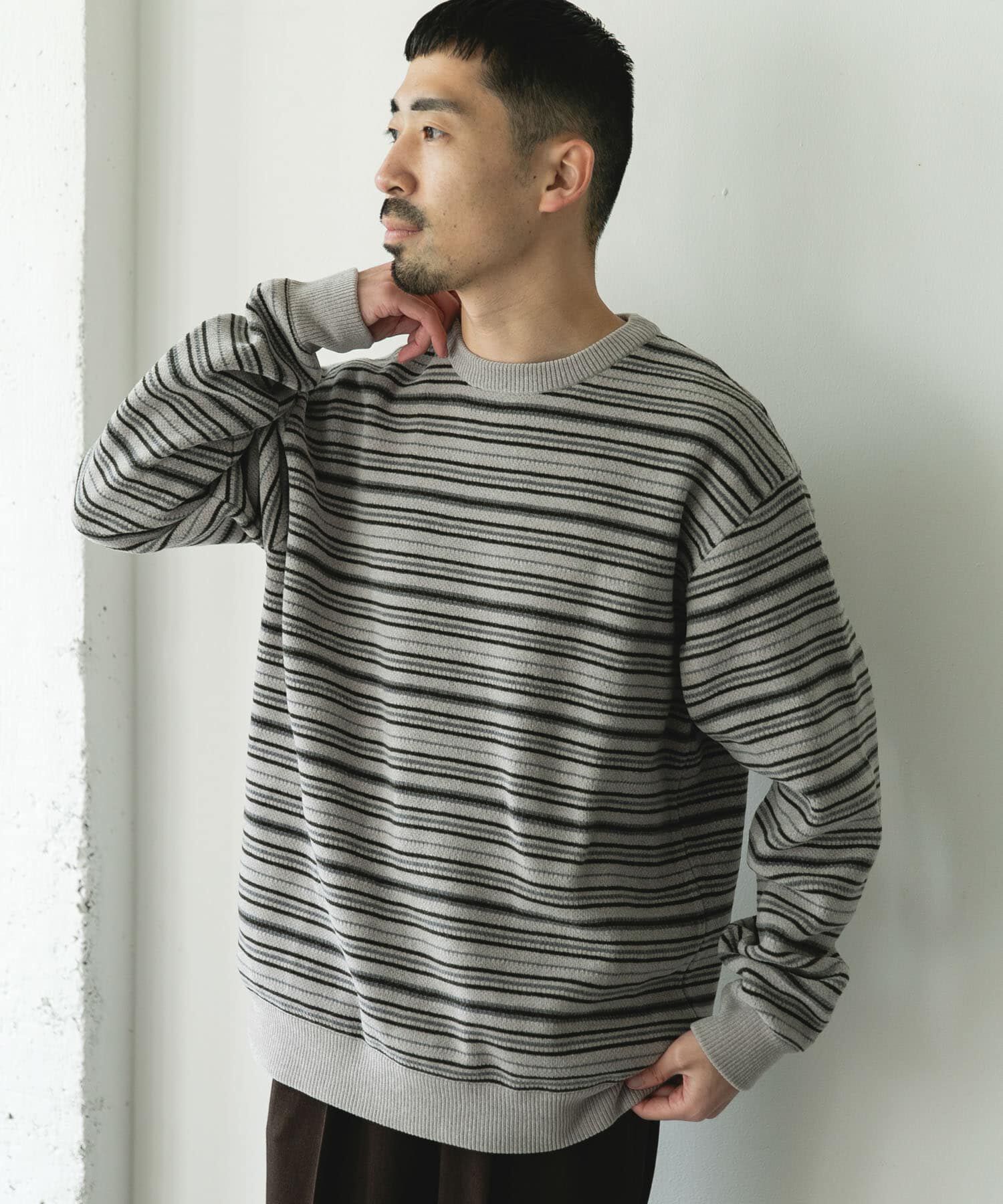 URBAN RESEARCH DOORS「モールマルチボーダーニット」|ニット・セーター|