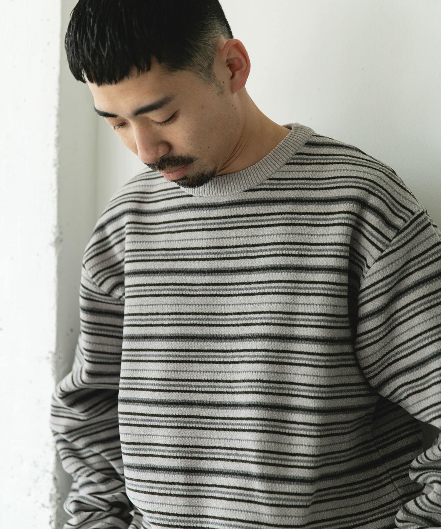 URBAN RESEARCH DOORS「モールマルチボーダーニット」|ニット・セーター|