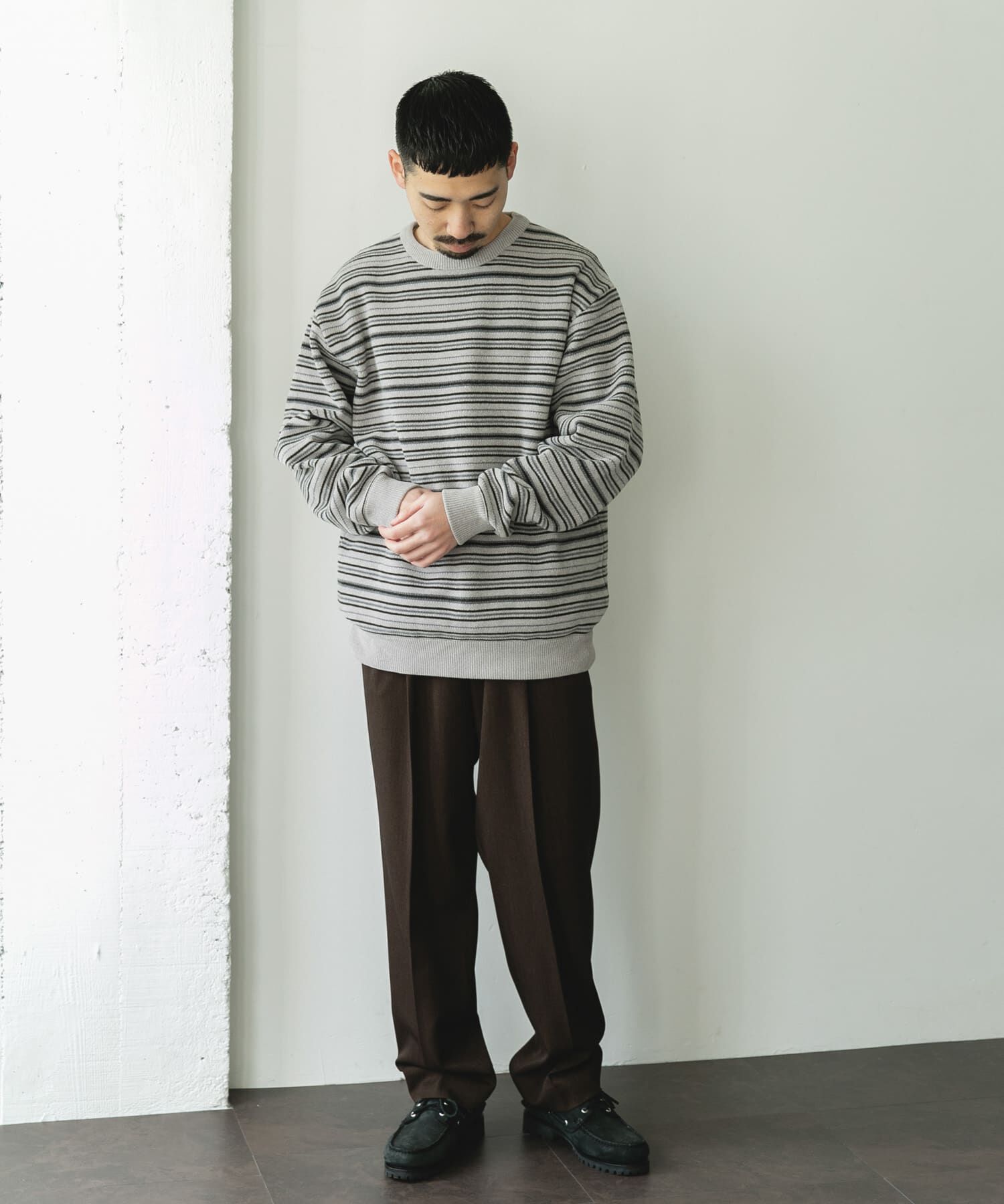 URBAN RESEARCH DOORS「モールマルチボーダーニット」|ニット・セーター|