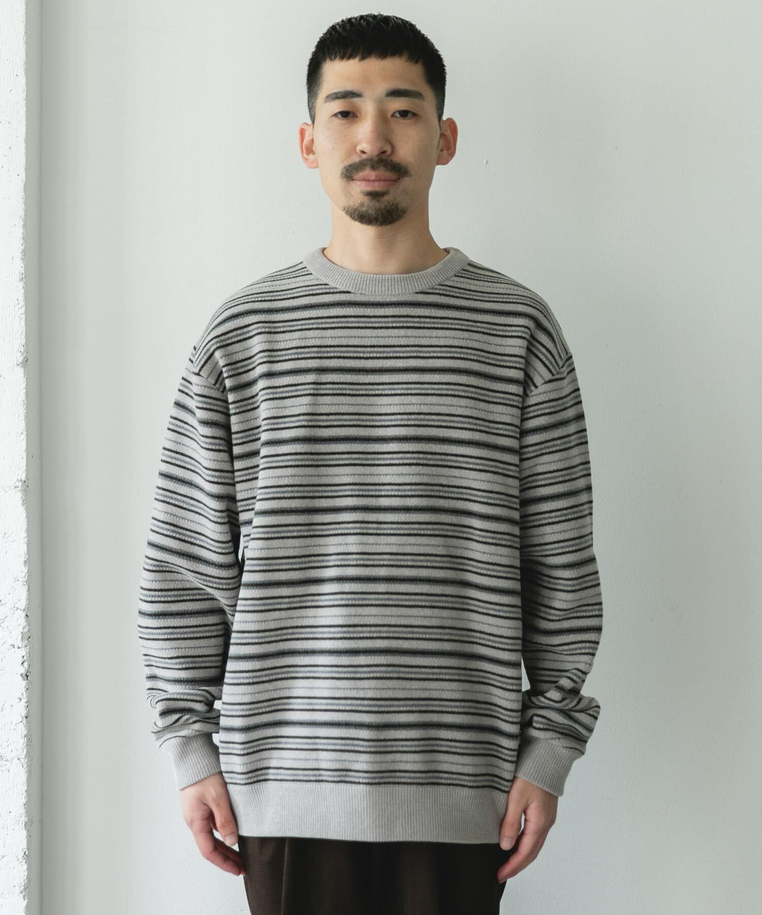 URBAN RESEARCH DOORS「モールマルチボーダーニット」|ニット・セーター|