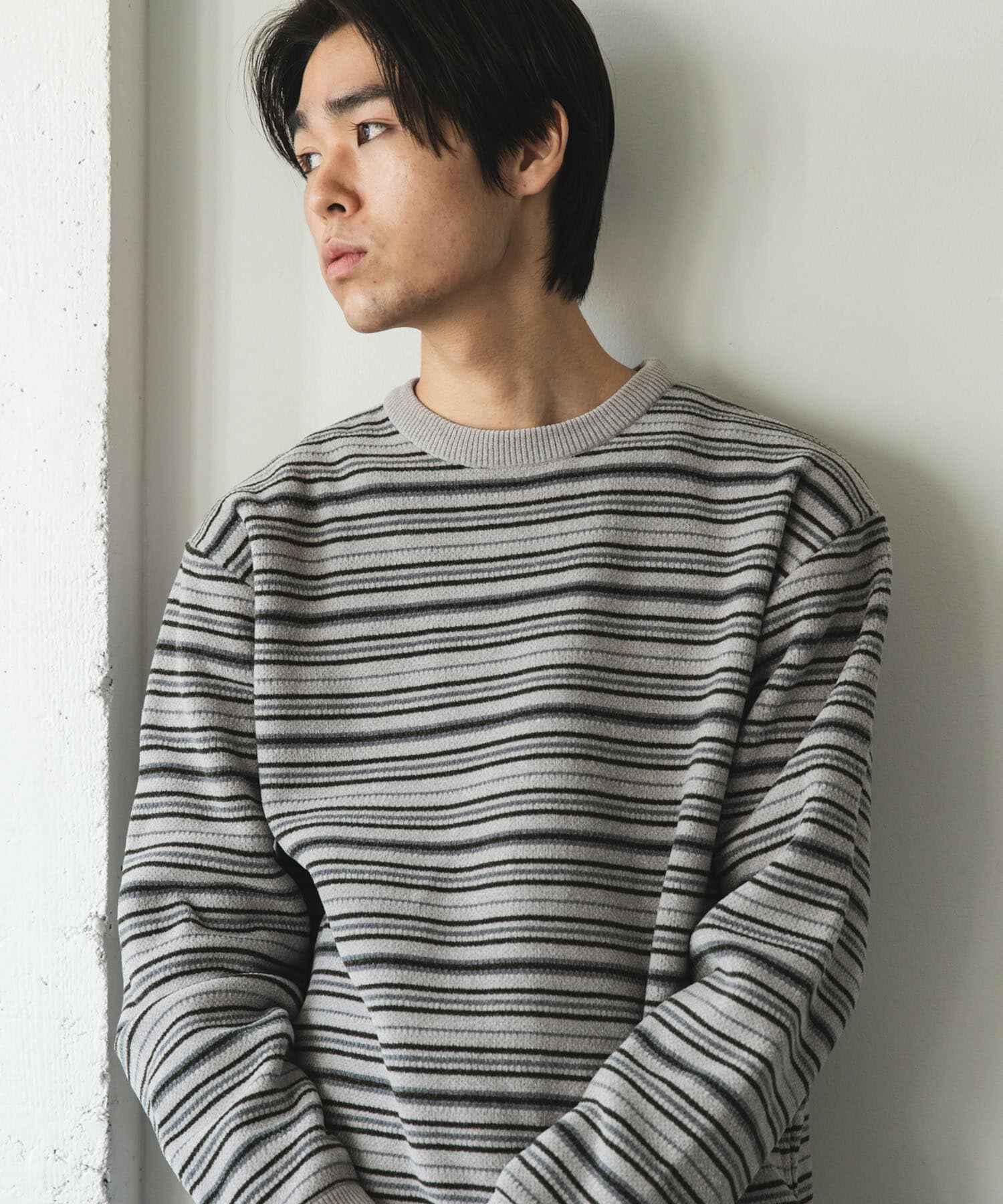 URBAN RESEARCH DOORS「モールマルチボーダーニット」|ニット・セーター|