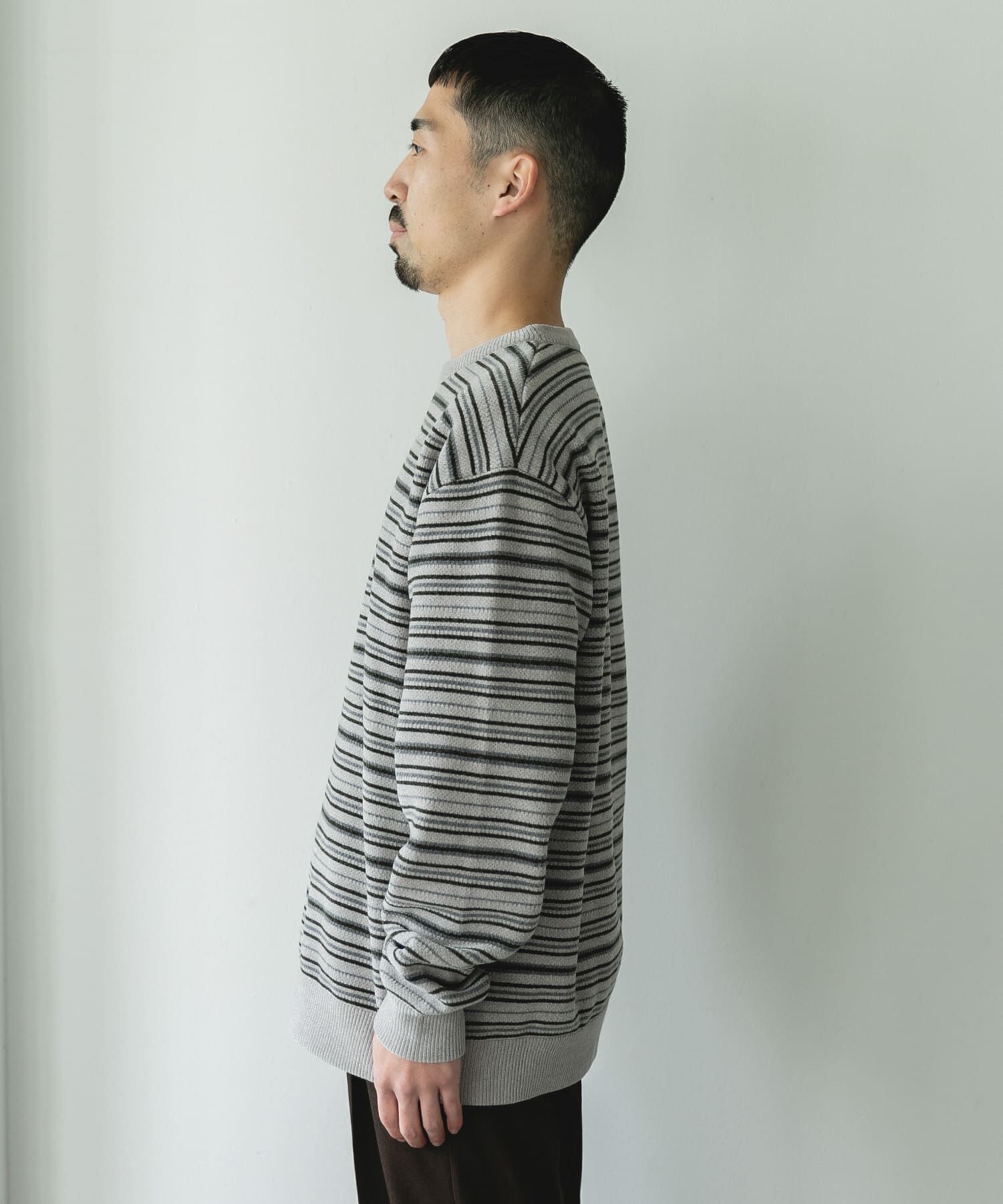 URBAN RESEARCH DOORS「モールマルチボーダーニット」|ニット・セーター|