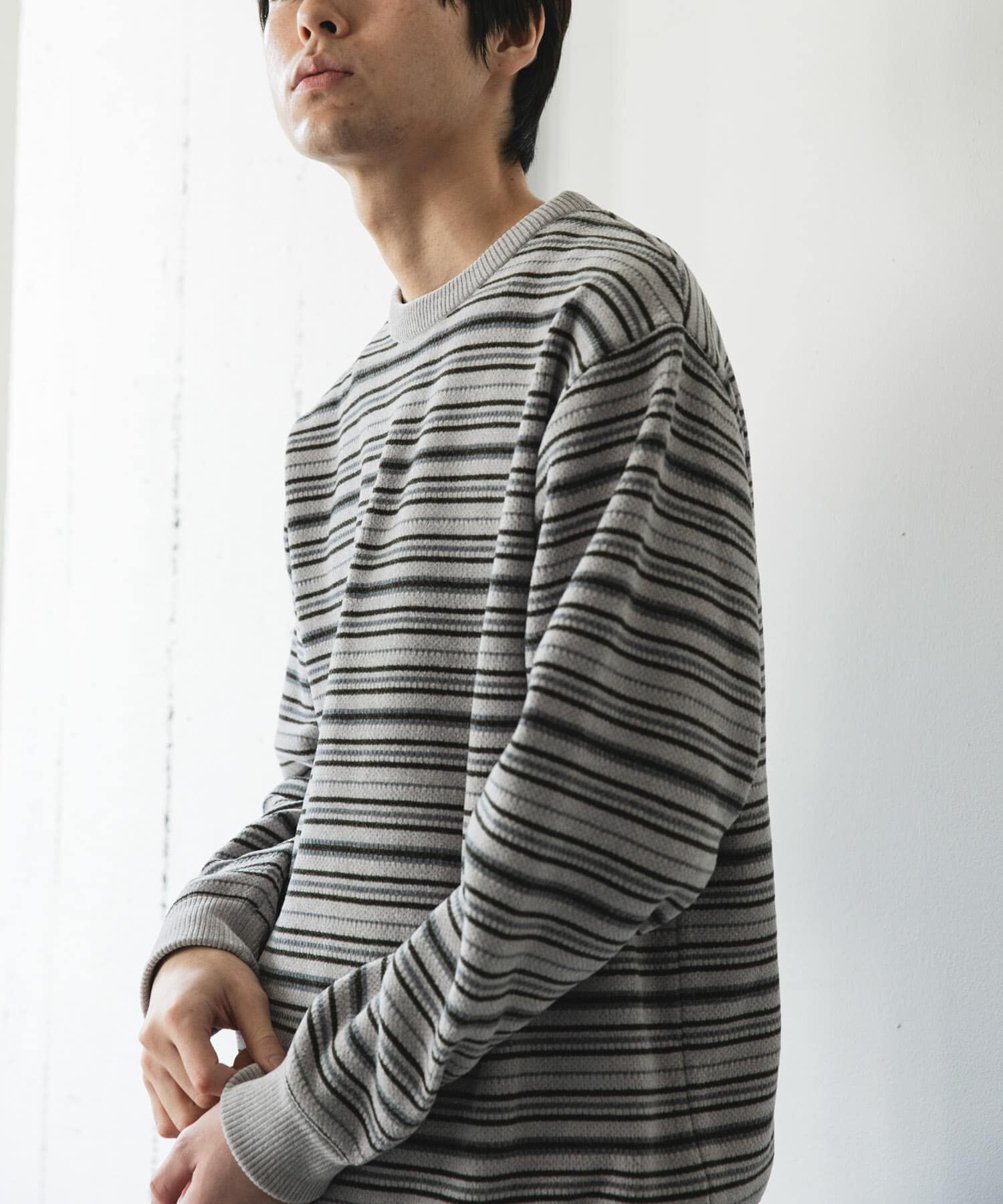 URBAN RESEARCH DOORS「モールマルチボーダーニット」|ニット・セーター|